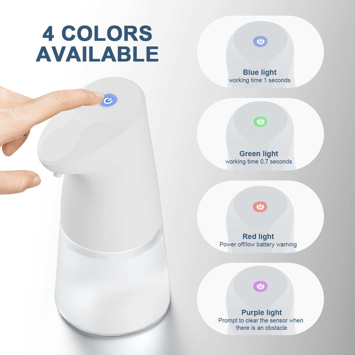 V9 Automatic Touch Sensing Soap Dispenser with 450ml Standing Foam for Bathroom, Kitchen, Hotel.