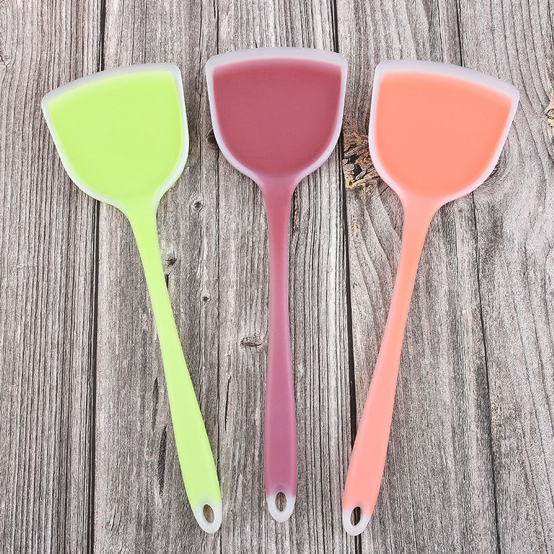 Chinese Silicone Semi-transparent Turner Integrated Frying Spatula Non-stick Pan Special Spatula Kitchen Cooking Utensils