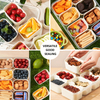 Hot Productportable 8-compartment Transparent Snack Box Plastic Sealed Round Storage Divider Contain