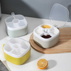 Wholesale Hot Products Environmental Protection Plastic with Lid with Spoon 5 Compartments Spice Box Kitchen Supplies