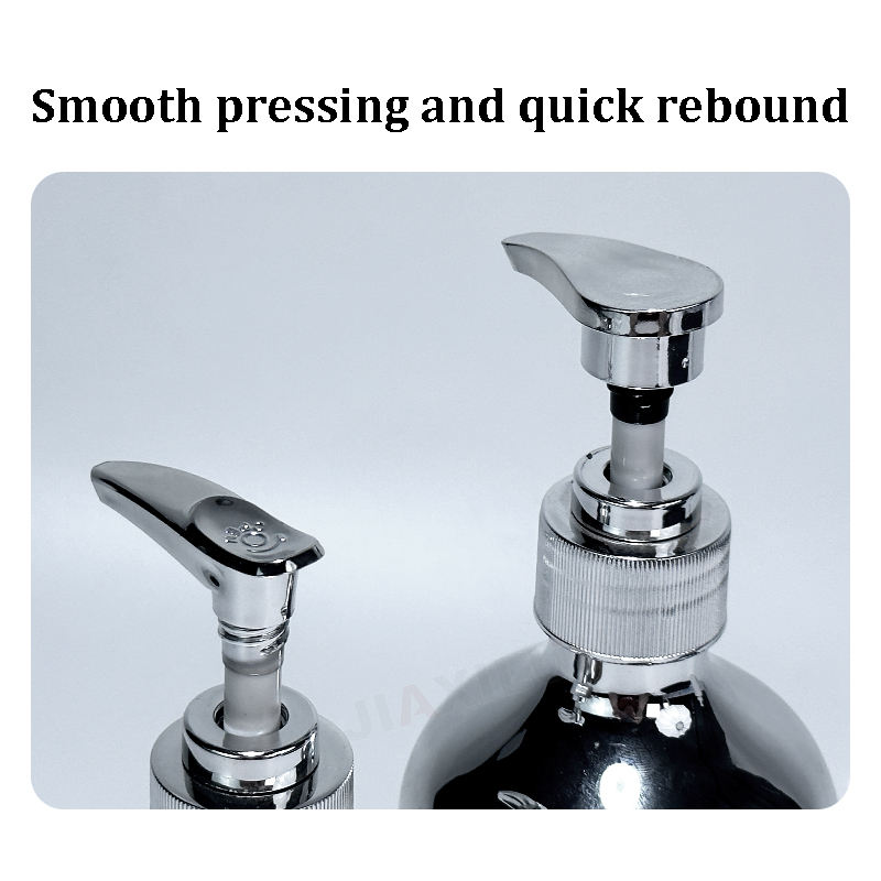 Wholesale 300ml 500ml Electroplated Plastic Lotion Bottle Body Lotion Bottle Shampoo Conditioner Soap Dispenser with Pump Head