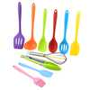 Hot Sale Color Silicone Kitchen Utensils 10-piece Non-stick Pan Heat Resistant Baking Tools Kitchenware