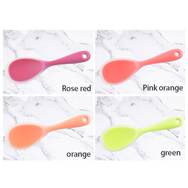 Food Grade Silicone Non-stick Rice High Temperature Resistant Silicone Spoon Integrated Special Spoon Kitchen Utensils