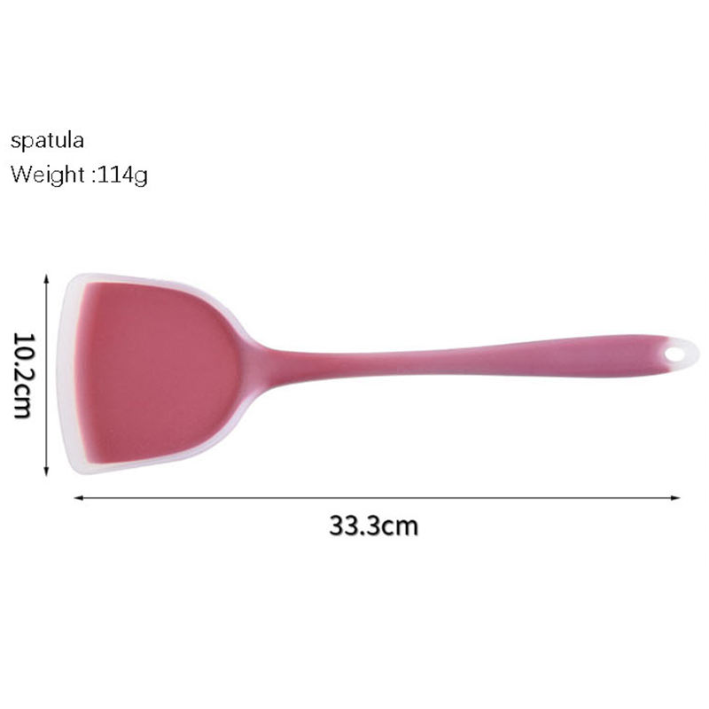 Chinese Silicone Semi-transparent Turner Integrated Frying Spatula Non-stick Pan Special Spatula Kitchen Cooking Utensils