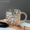 Hot Selling Square Clear Glassware Mug with Lid and Straw for Iced Coffee and Tea Drinking Glass Cups