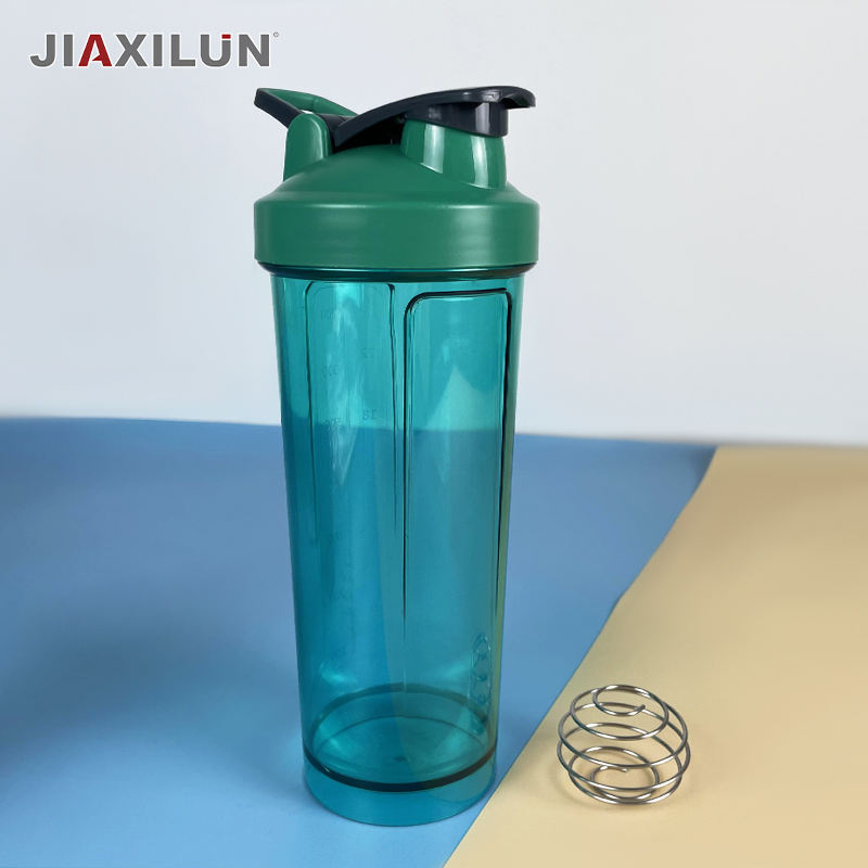 700ml Clear Protein Shaker Bottle with Stainless Steel Ball Custom Plastic Water Bottles for Outdoor Sports Fitness