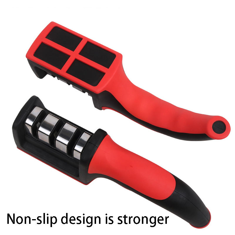 3 Stages Type Quick Sharpening Tool Handheld Multi-function Kitchen Knives Accessories Gadget Knife Sharpener With Non-slip Bas