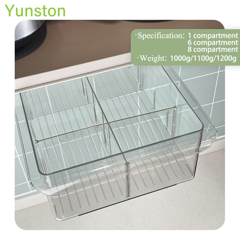 Wholesale hot sale wardrobe transparent plastic multi-compartment wall-mounted drawer underwear storage box