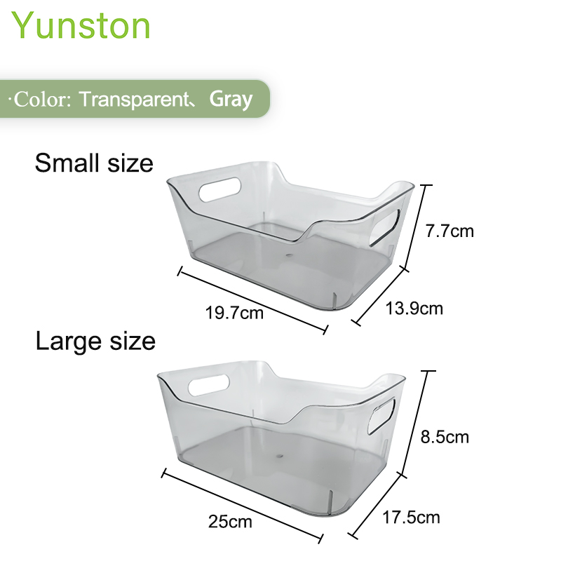 Wholesale Hot Sale Transparent Grey Plastic with Carrying Handle Refrigerator Food Storage Dispenser Boxes