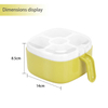 Wholesale Hot Products Environmental Protection Plastic with Lid with Spoon 5 Compartments Spice Box Kitchen Supplies