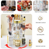 Promotional Removable Plastic Transparent 360 Degree Rotating Cosmetic Organiser Makeup Organizer Storage Box