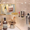 Wholesale No-Punch Wall Mounted Plastic Clear Compartmentalised Cosmetic Organiser Makeup Organiser Cosmetic Organiser