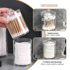 Hot Product Multi-functional Transparent Plastic Cosmetic Cotton Swab Storage Jar Set Makeup Storage Organizer