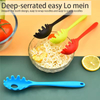 Kitchenware Mini Silicone Powder Steak Long Fishing Pasta Spoon Skimmer Skimmer Noodle Skimmer Non-stick Cookware