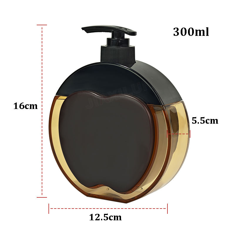 Hot Selling 300ml White Black Amber Hand Wash Shower Gel Plastic Dispenser Pump Bottle Hotel Liquid Soap Dispenser Bottle