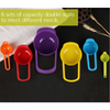 2023 6-Piece Rainbow Color Combination Eco Friendly Measuring Cup Plastic Measuring Cup Baking Tool Set