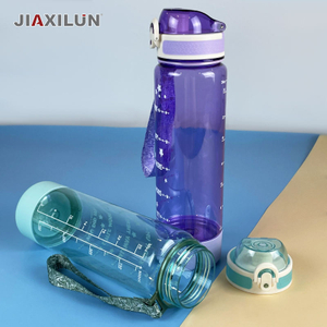 900ml clear storage water bottle Plastic water bottle Motivational Water Bottle with time marker