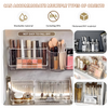 Hot Sale Transparent Plastic Cosmetic Organiser Wall-mounted Transparent Tiered Angled Rack Makeup Brush Organiser