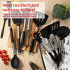 GOOD LIFE OEM Kitchen Cooking Tools Stainless Steel Handle Silicone 15 Pieces Kitchen Utensils Set