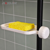 Single-Tier Plastic Sponge Holder over Faucet Kitchen Sink Caddy Organizer Detachable Hanging Faucet Drain Rack for Bathroom