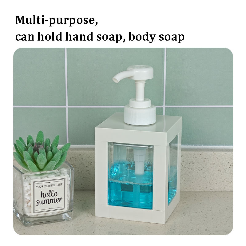 Hot Selling 500ml 750ml 1000ml Square Transparent Plastic Bottle Hand Sanitizer Dispenser Pump Bottle Liquid Soap Dispenser