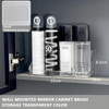 Promotional Products Wall Mounted Vertical Transparent Storage Plastic Box Mirror Cabinet Organiser Bathroom Cabinet