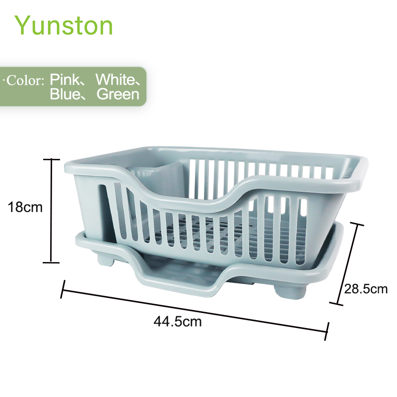 Hot Environmental PP Plastic Single-layer Household with Tray Tableware Chopsticks Drying Rack Dishes Draining Rack