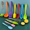 Hot Sale Color Silicone Kitchen Utensils 10-piece Non-stick Pan Heat Resistant Baking Tools Kitchenware