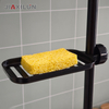 Single-Tier Plastic Sponge Holder over Faucet Kitchen Sink Caddy Organizer Detachable Hanging Faucet Drain Rack for Bathroom