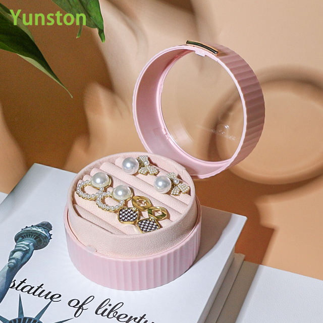 Round Double-layer Jewelry Storage Box Youth Color Jewelry Storage Box Plastic Jewelry Box Manufacturers