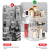 Hot Products Light Luxury 360 Degree Rotating Transparent Plastic Adjustable Cosmetic Organiser Rotating Make Up Organiser