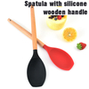 Silicone Wooden Handle Spatula Cream Spatula Butter