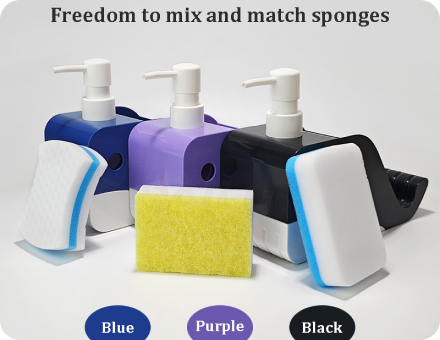 Hot selling new whale soap dispenser with sponge liquid soap dispenser for kitchen and bathroom soap dispenser for kitchen sink