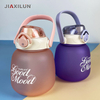 1.3L Portable Handle Large Capacity Straw Cup Large Belly Cup Student Children's Plastic Cup Anti drop Water Bottle