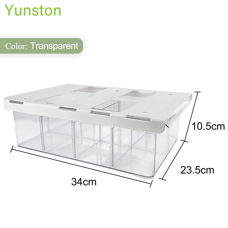 Wholesale hot sale wardrobe transparent plastic multi-compartment wall-mounted drawer underwear storage box