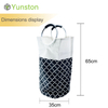 Metal Round Handle Lantern Flower Handle Storage Bucket Foldable Laundry Basket Large Capacity Clothing Sorting