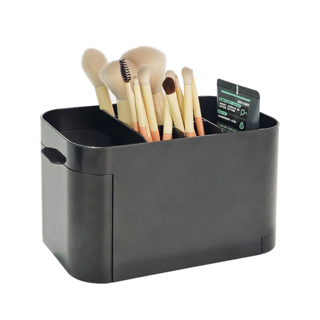 Wholesale New ABS Bathroom Storage Caddy Compartments Toothpaste Toothbrush Makeup Remover Cotton Storage Box Cotton Swabs