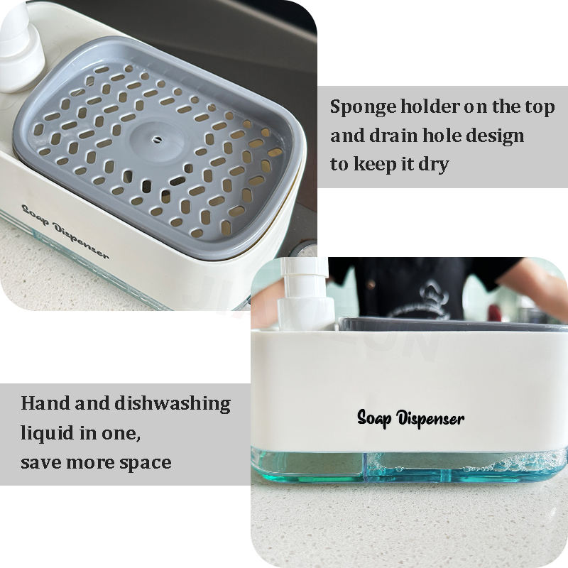 Hot Selling Dual-Purpose Manual Soap Dispenser Wholesale Kitchen Sink Liquid Soap Wood Pulp Cotton Rag Hot Selling