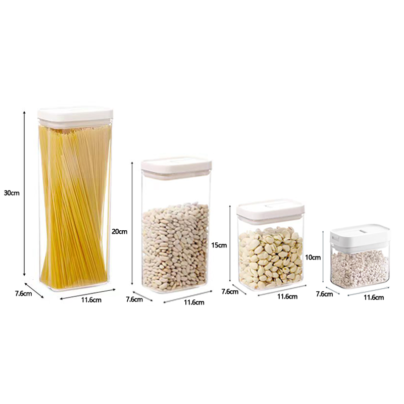 Hot ProductTransparent Plastic Silicone Seal with LidLatch SealFood Storage BoxKitchen Food Storage Containers