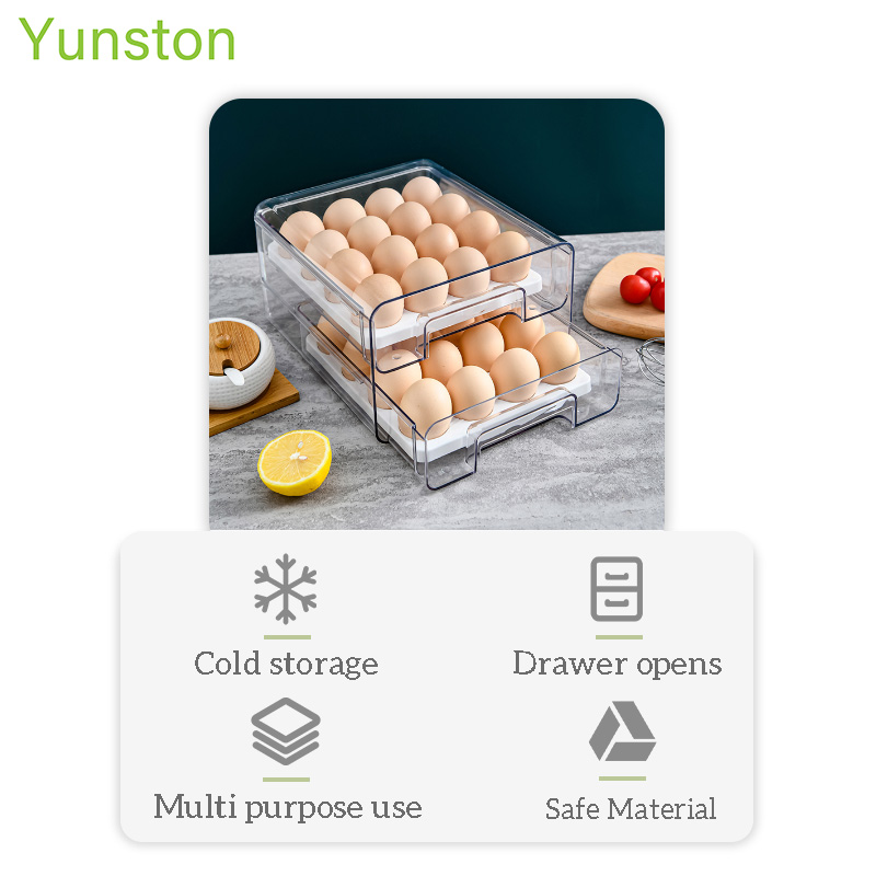 Hot Products Refrigerator Egg Racks Multi-Layer Egg Storage Boxes Transparent Plastic Egg Storage Boxes