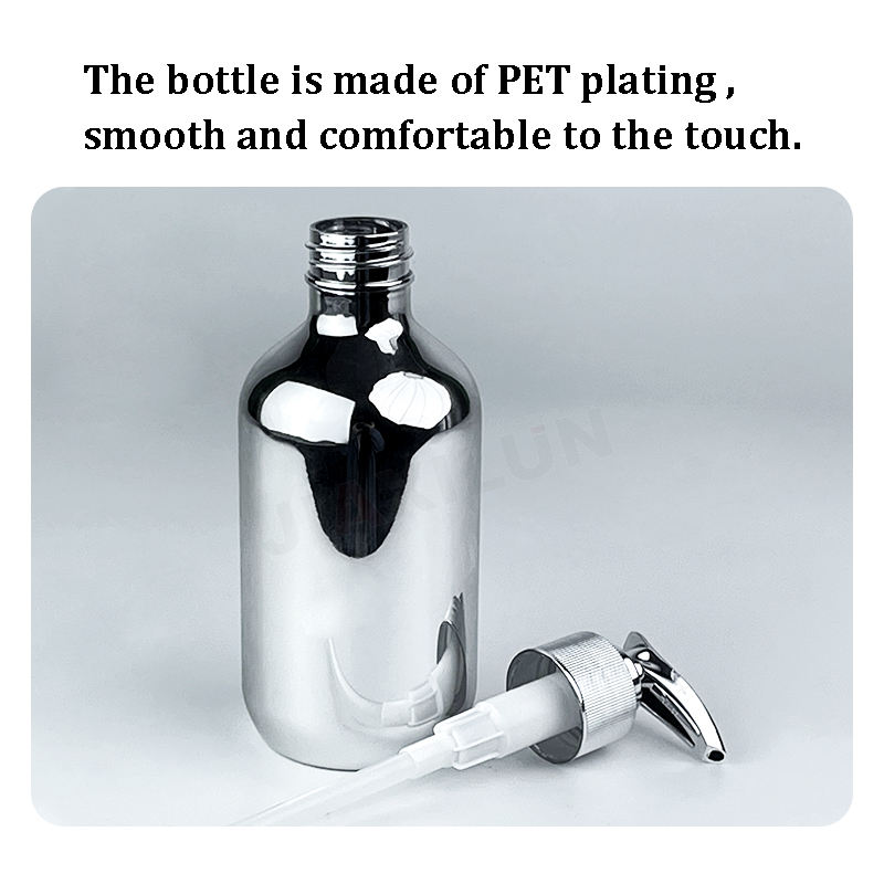 Wholesale 300ml 500ml Electroplated Plastic Lotion Bottle Body Lotion Bottle Shampoo Conditioner Soap Dispenser with Pump Head