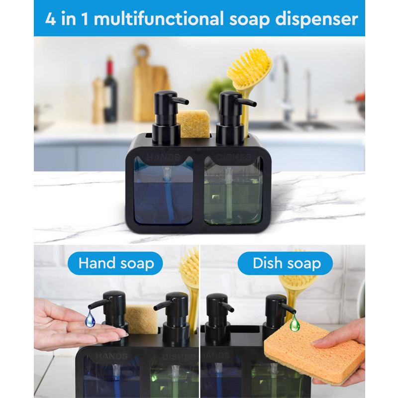 Hot Selling Hotel Soap And Shampoo Dispenser Kitchen Cleaning Brush with Soap Dispenser Bottle Soap Dispensers