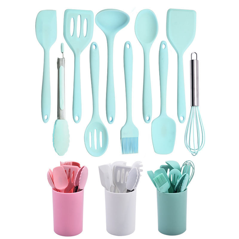 Hot Sale of Silicone Kitchenware 10-piece Set of Non-stick Heat Resistant Kitchen Cooking Tools And Silicone Baking Utensils