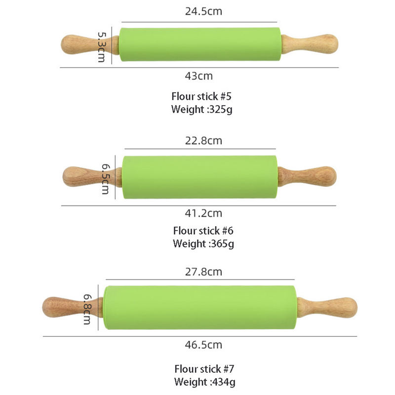 Kitchen Utensils Silicone Rolling Pin Silicone Rolling Pin Non-stick Flour Stick And Rolling Pin for Children