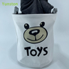 Custom Logo Cylinder Cozy Dirty Clothes Bag Storage Basket With Handle Upright Foldable Storage Bag Laundry Basket