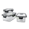 Hot sale three sizes transparent eco-friendly plastic food storage crisper can be stored in the refrigerator