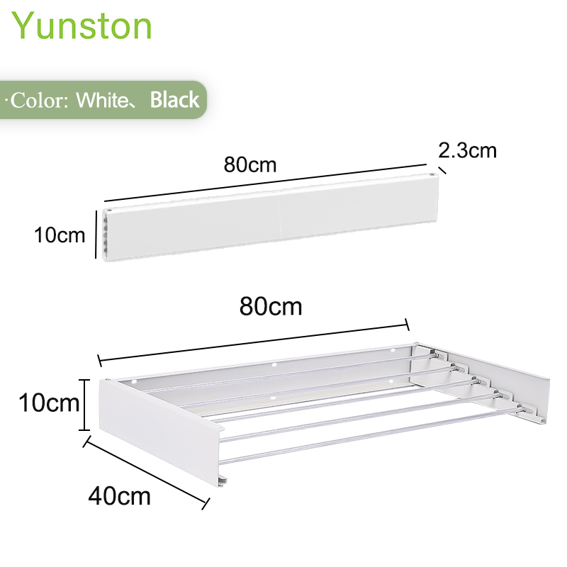 Hot Sale White Metal Perforated Screw Wall Mounted Foldable Towel Drying Rack for Bathroom And Balcony