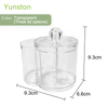 2024 New Hot Clear Plastic Cotton Swabs with Lid Cosmetic Cotton 2 in 1 Organiser Three Lids To Choose From