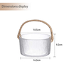 Hot Products Luxury Home Rattan Handheld Fruit Basket Party Kitchen Glasses American Transparent Round