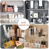 Wholesale No-Punch Wall Mounted Plastic Clear Compartmentalised Cosmetic Organiser Makeup Organiser Cosmetic Organiser